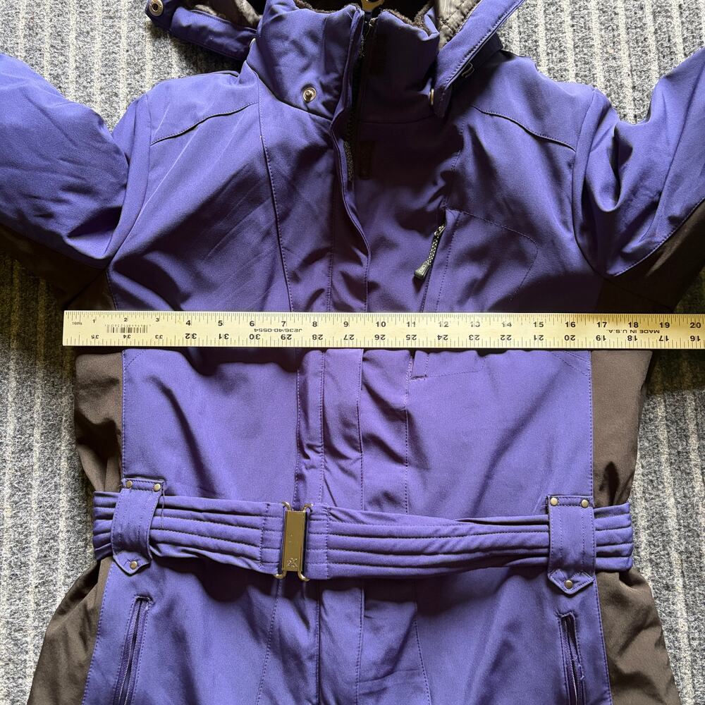 ZeroXposur Coat Size Medium Purple Hooded. NWT Belted - Picture 12 of 13